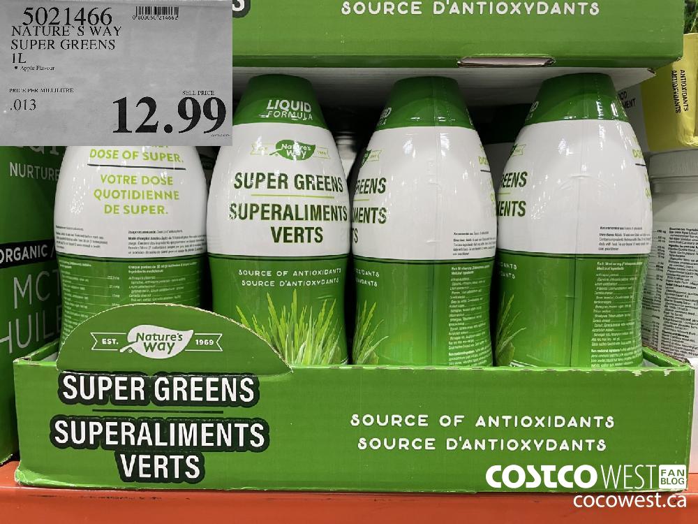 5021466 NATURE'S WAY SUPER GREENS 1 L $12.99