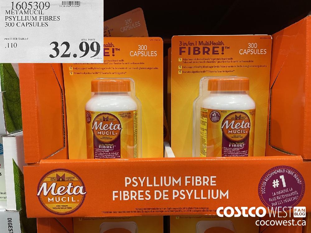 1605309 METAMUCIL PSYLLIUM FIBRES 300 CAPSULES $32.99