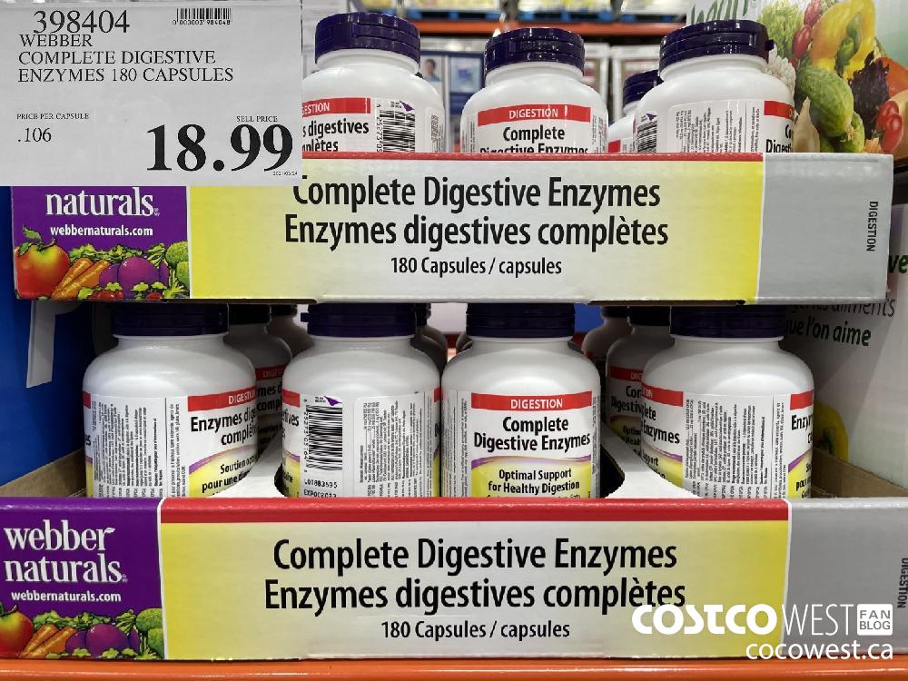 398404 WEBBER COMPLETE DIGESTIVE ENZYMES 180 CAPSULES $18.99