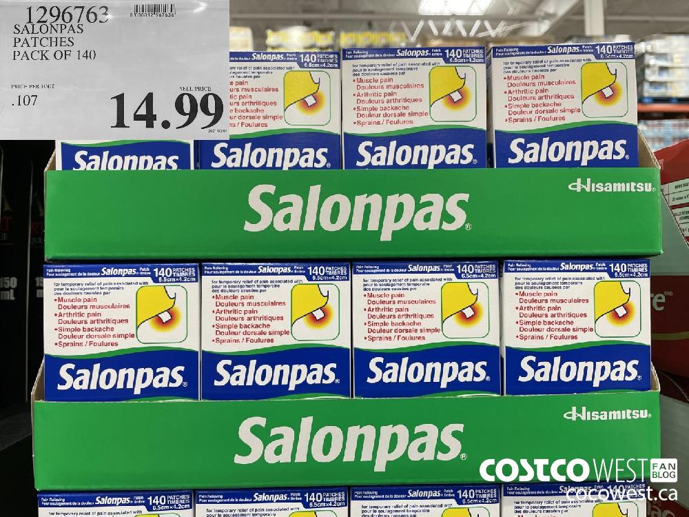 1296763 SALONPAS PATCHES PACK OF 140 $14.99
