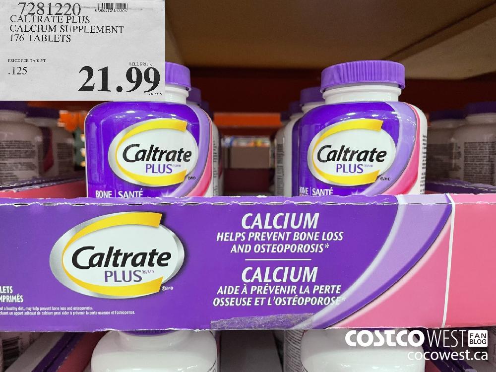 7281220 CALTRATE PLUS CALCIUM SUPPLEMENT 176 TABLETS $24.99