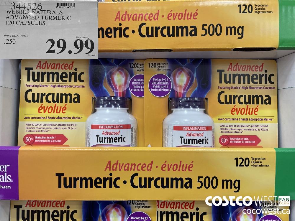 344526 WEBBER NATURALS ADVANCED TURMERIC 120 CAPSULES $29.99