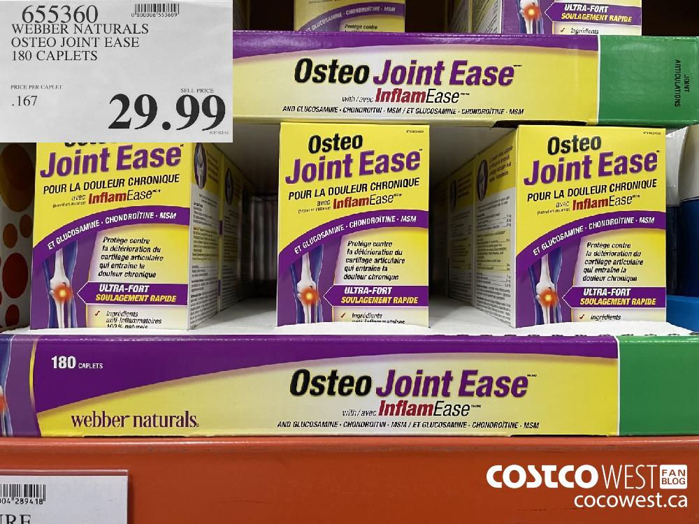 655360 WEBBER NATURALS OSTEO JOINT EASE 180 CAPLETS $29.99