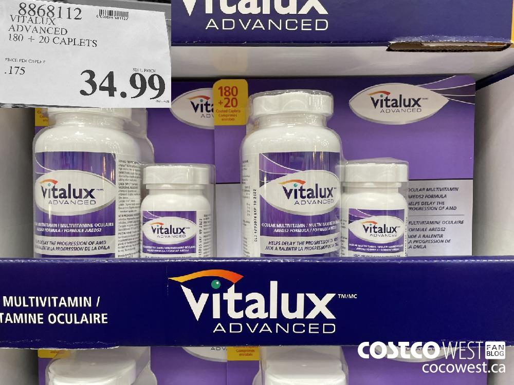 8868112 VITALUX ADVANCED 180 + 20 TABLETS $34.99