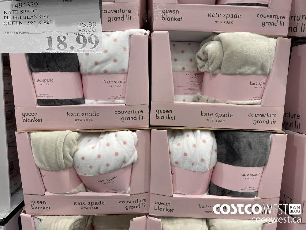 1494359 KATE SPADE PLUSH BLANKEY QUEEN - 98" x 92" ($5.00 INSTANT SAVINGS EXPIRES ON 2021-06-13) $18.99