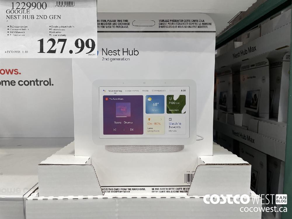 1229900 GOOGLE NEST HUB 2ND GEN $127.99