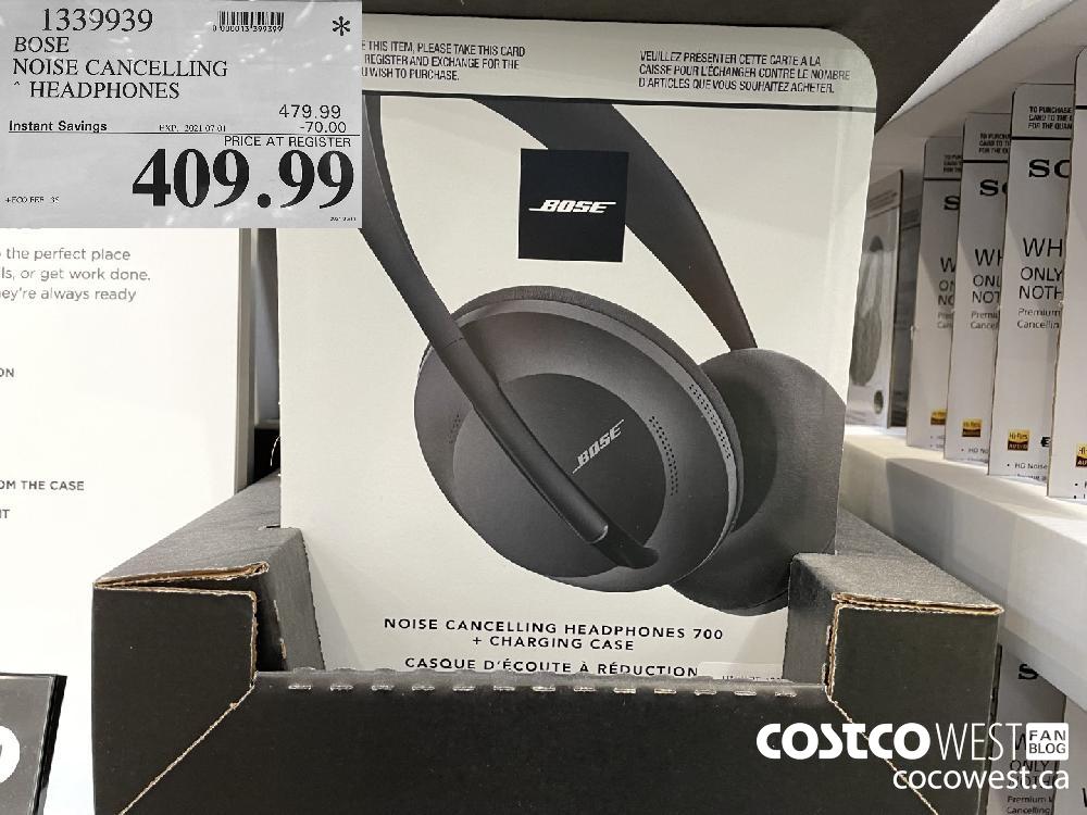 1339939 BOSE NOISE CANCELLING HEADPHONES ($70.00 INSTANT SAVINGS EXPIRES ON 2021-07-01) $409.99