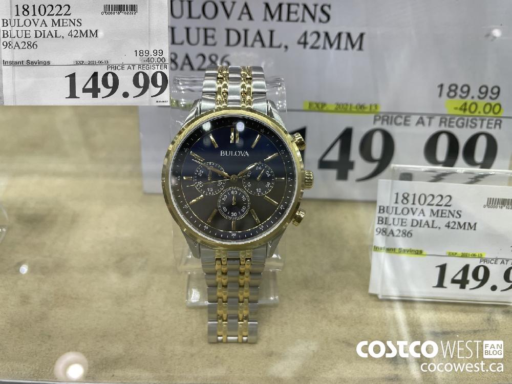 1810222 BULOVA MENS BLUE DIAL, 42MM 98 A286 ($40.00 INSTANT SAVINGS EXPIRES ON 2021-06-13) $149.99