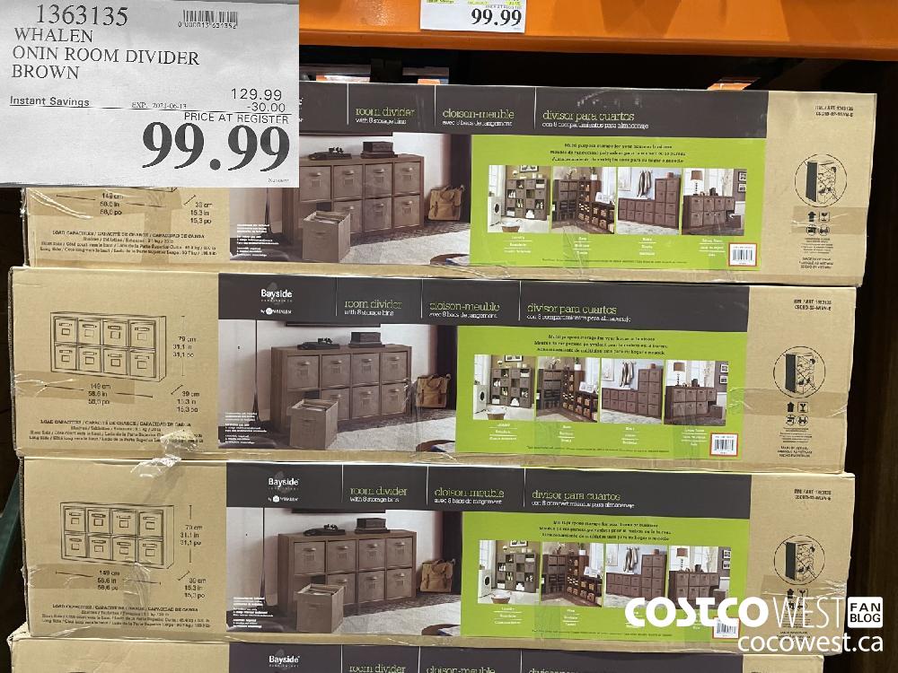 1363135 WHALEN ONIN ROOM DIVIDER BROWN ($30.00 INSTANT SAVINGS EXPIRES ON 2021-06-13) $99.99