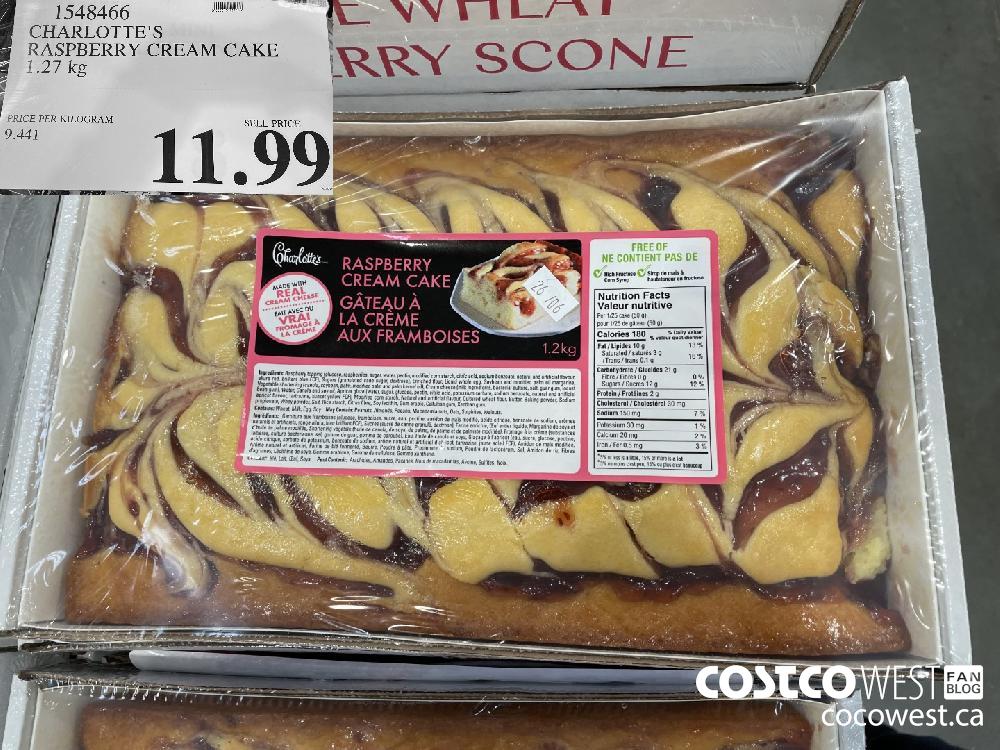 1548466 CHARLOTTE'S RASPBERRY CREAM CAKE 1.27 kg $11.99