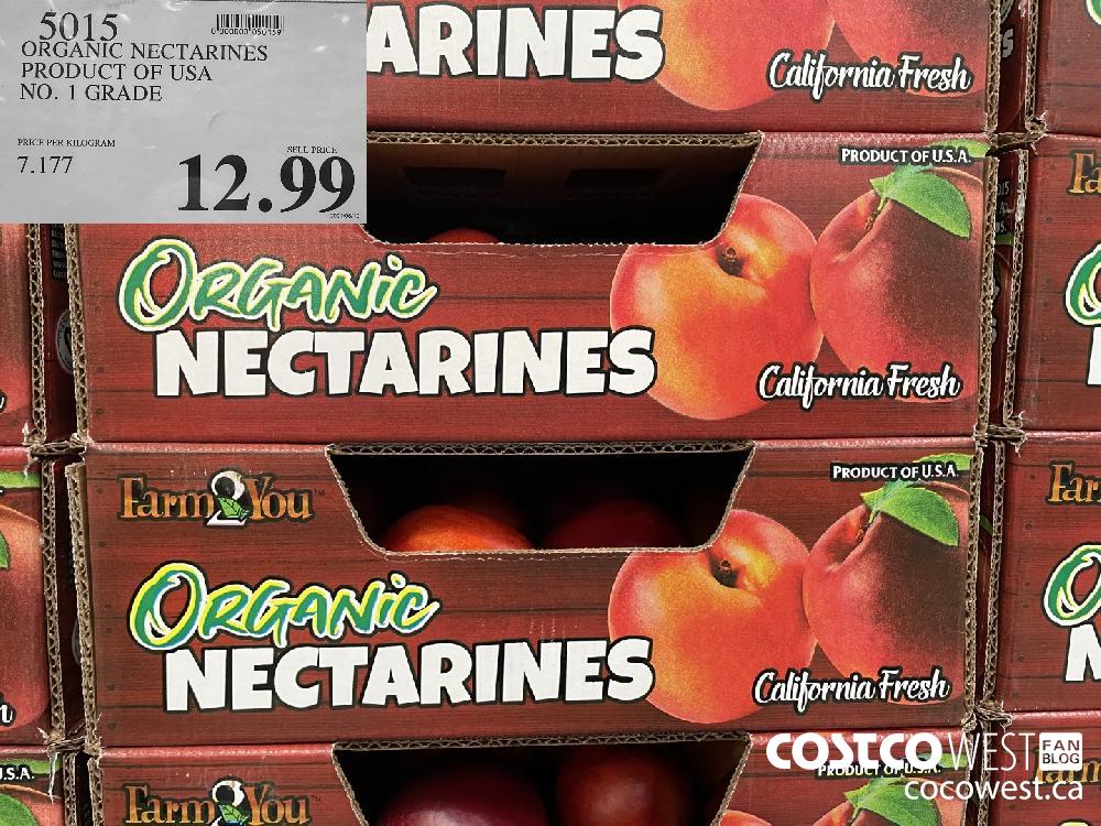 5015 ORGANIC NECTARINES PRODUCT OF USA NO. 1 GRADE $12.99