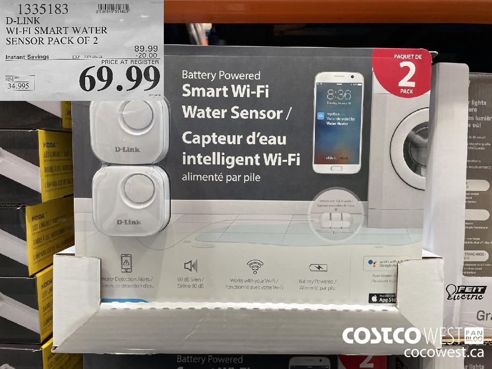 1335183 D-LINK WI-FI SMART WATER SENSOR PACK OF 2 ($20.00 INSTANT SAVINGS EXPIRES ON 2021-06-24) $69.99