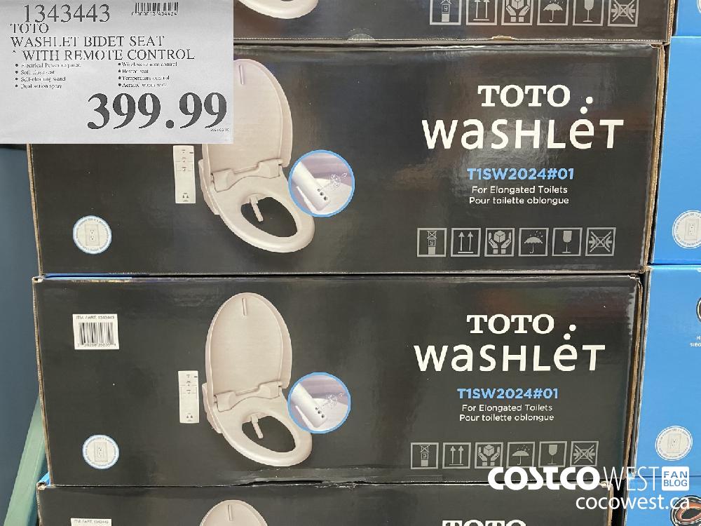 1343443 TOTO WASHLET BIDET SEAT WITH REMOTE CONTROL $399.99