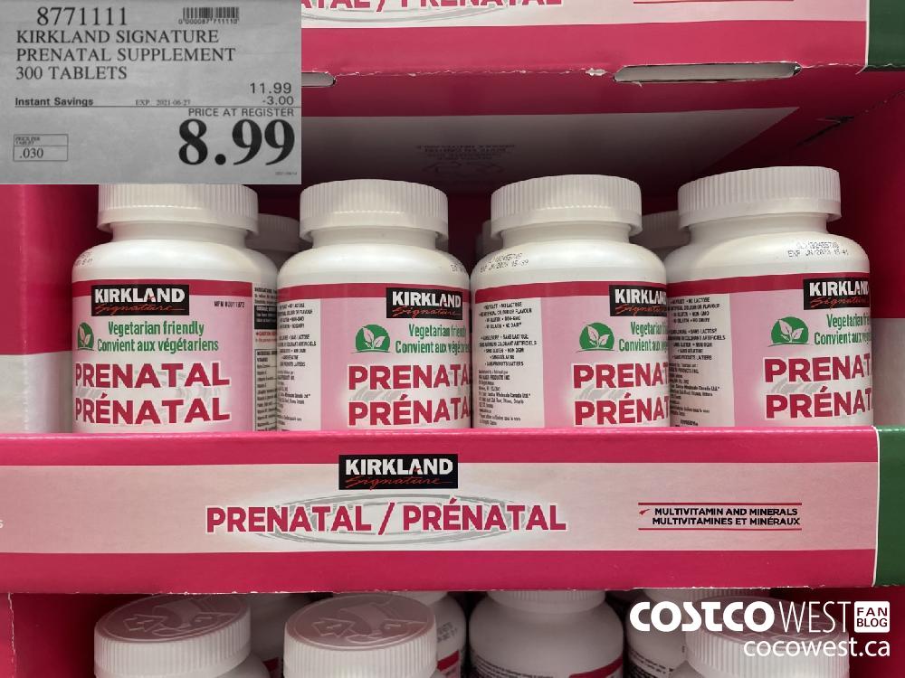 8771111 KIRKLAND SIGNATURE PRENATAL SUPPLEMENT 300 TABLETS ($3.00 INSTANT SAVINGS EXPIRES ON 2021-06-27) $8.99