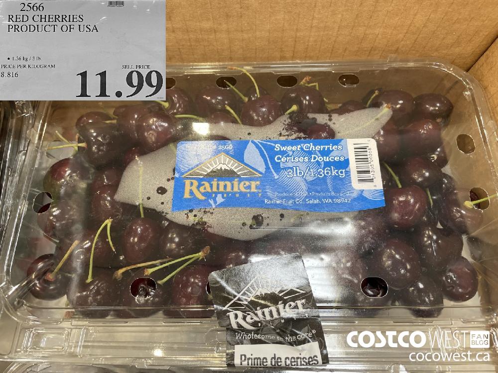 2566 RED CHERRIES PRODUCT OF USA $11.99