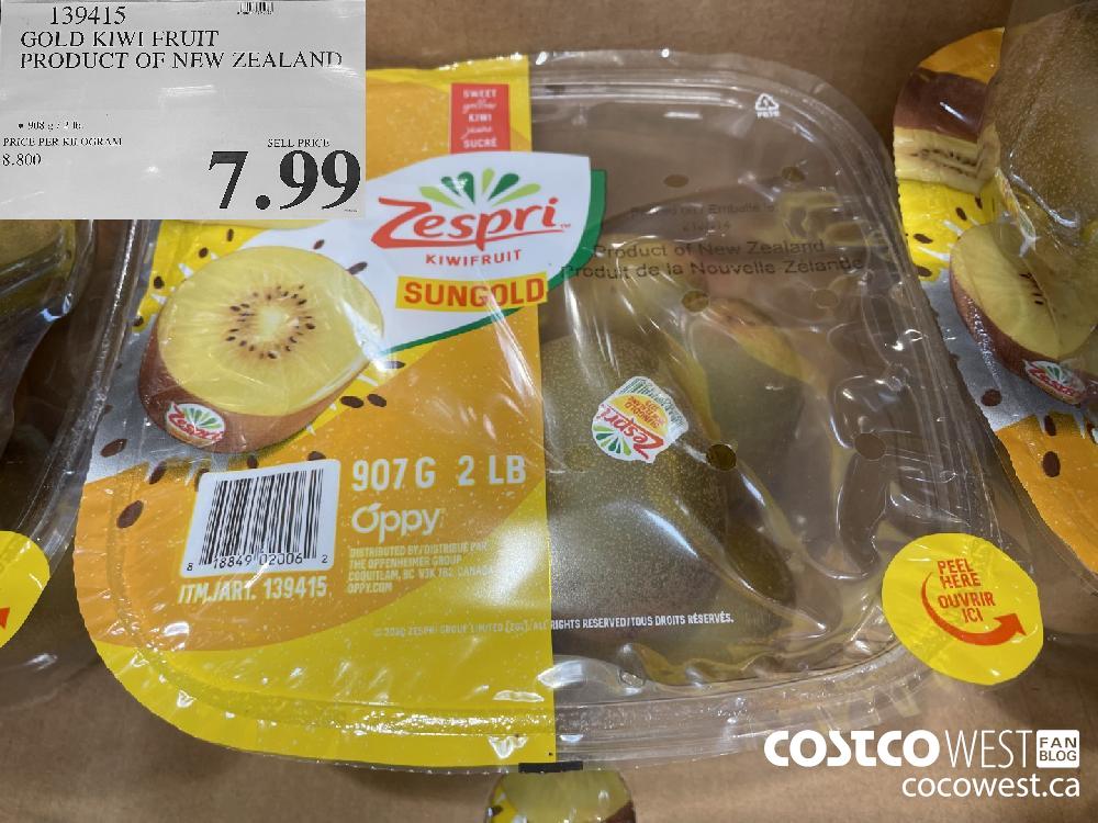 139415 GOLD KIWI FRUIT PRODUCT OF NEW ZEALAND $7.99