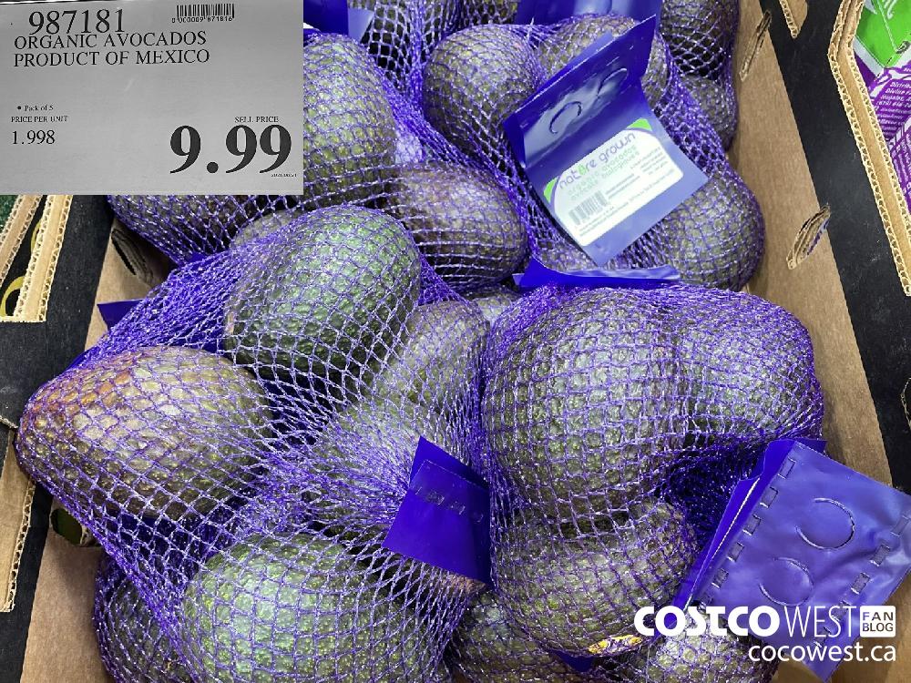 987181 ORGANIC AVOCADOS PRODUCT OF MEXICO $9.99