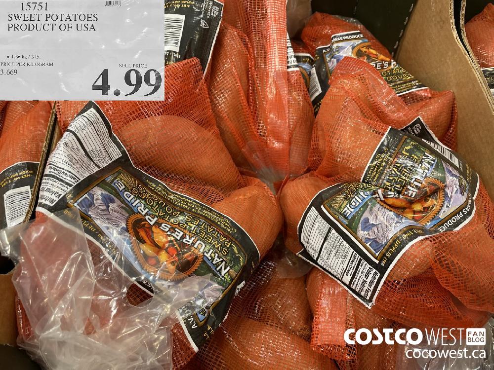 15751 SWEET POTATOES PRODUCT OF USA $4.99