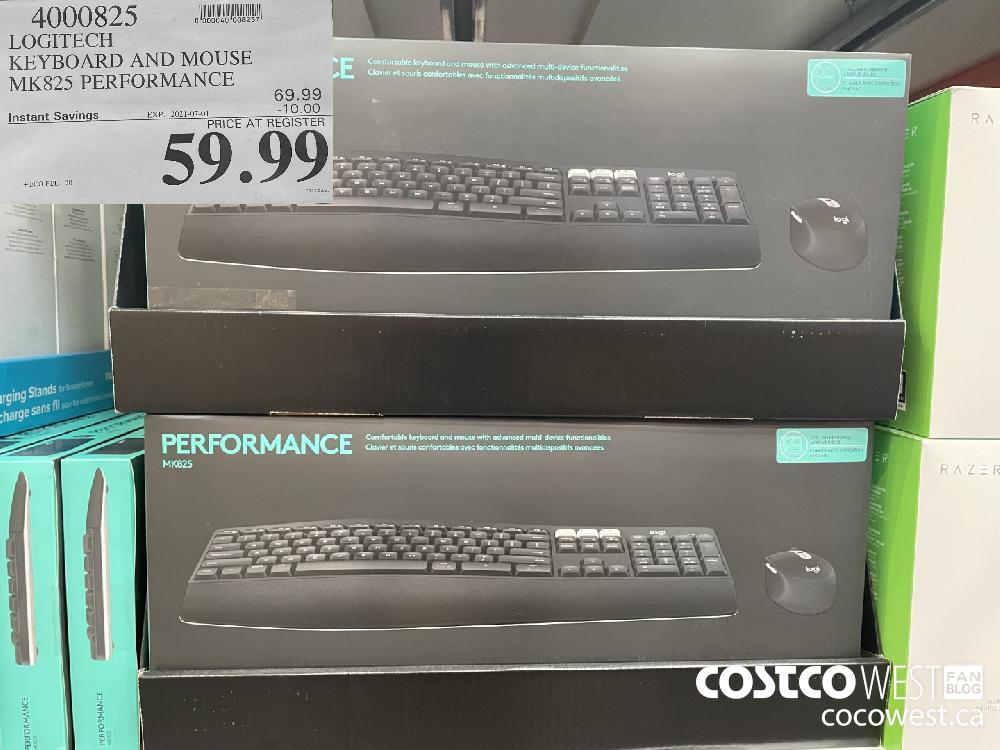 4000825 LOGITECH KEYBOARD AND MOUSE MK825 PERFORMANCE ($10.00 INSTANT SAVINGS EXPIRES ON 2021-07-01) $59.99