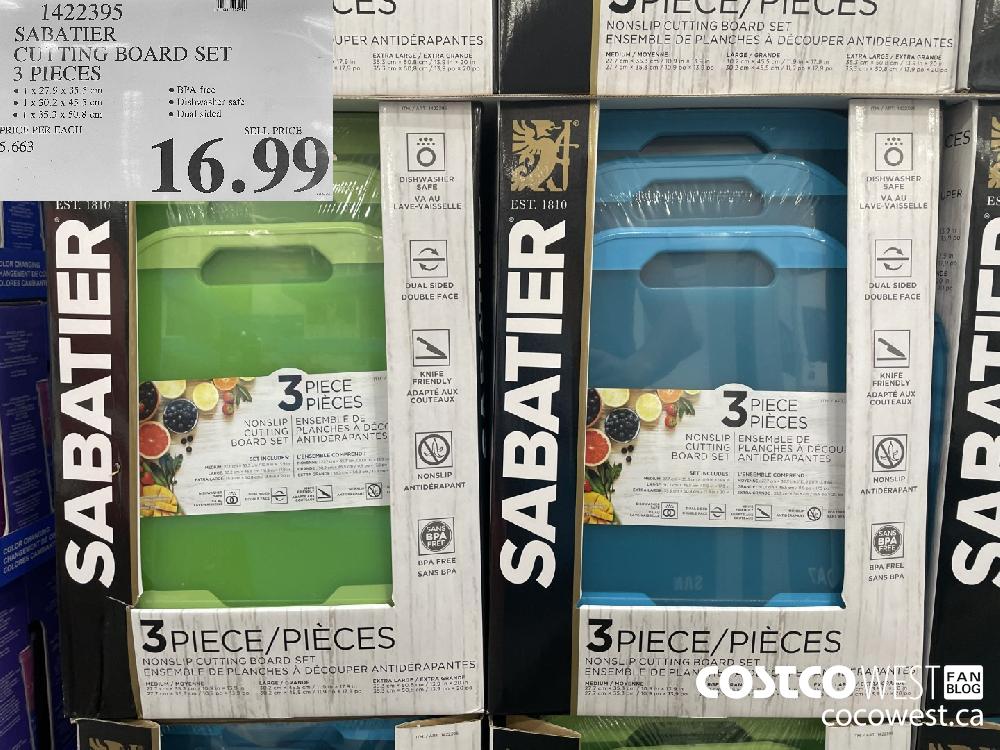 1422395 SABATIER CUTTING BOARD SET 3 PIECES $16.99