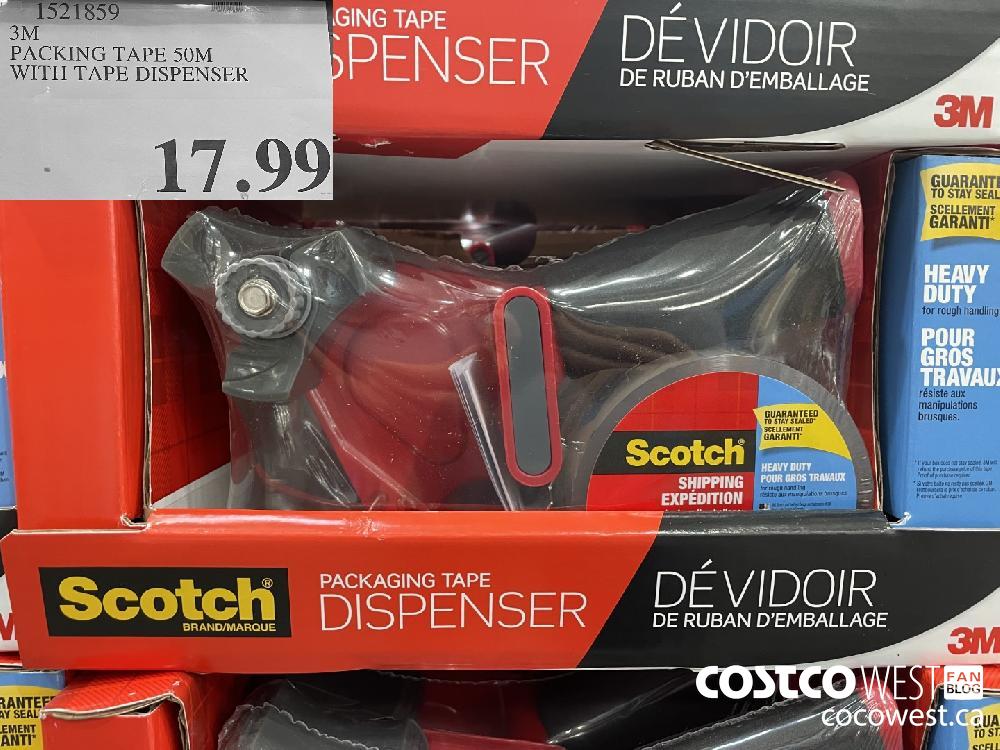 1521859 3M PACKING TAPE 50M WITH TAPE DISPENSER $17.99