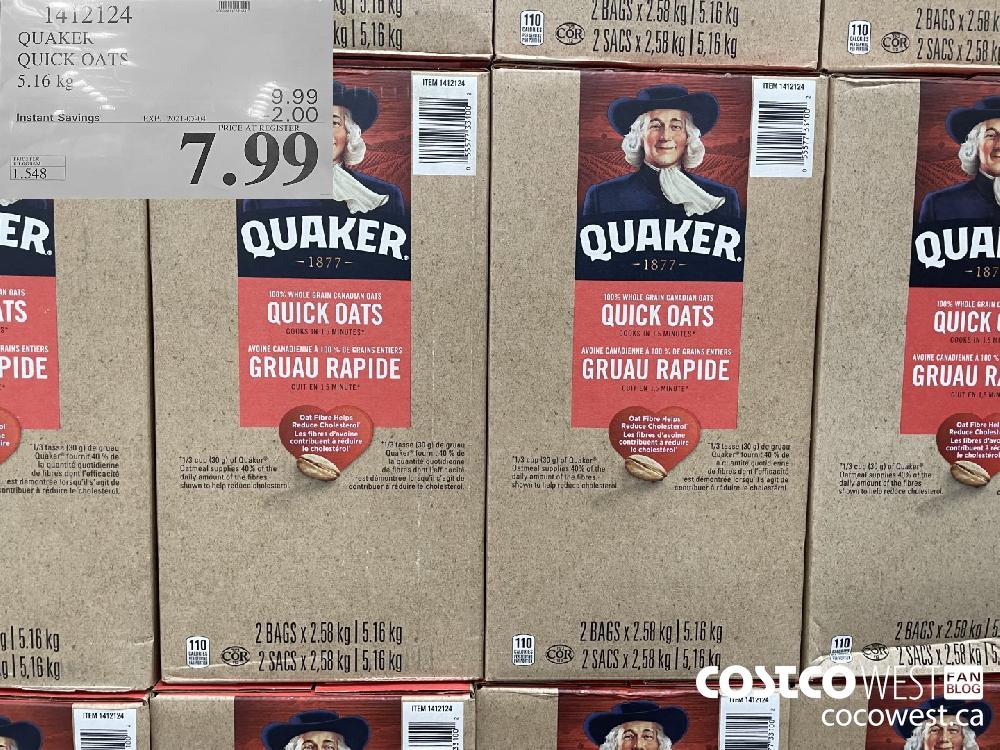 1412124 QUAKE QUICK OATS 5.16 kg ($2.00 INSTANT SAVINGS EXPIRES ON 2021-07-04) $7.99