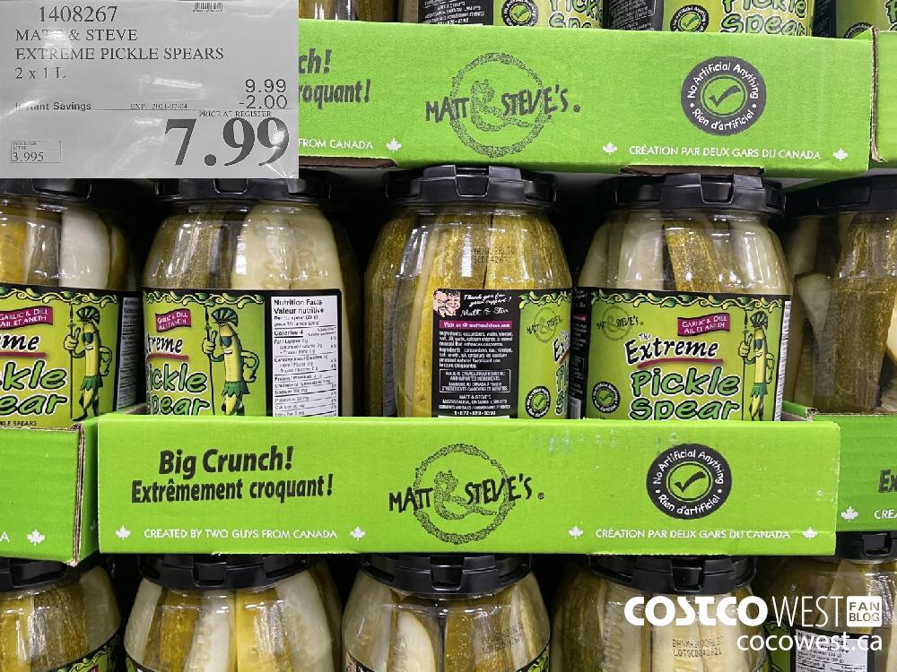 1408267 MATT & STEVE EXTREME PICKLE SPEARS 2 x 1 L ($2.00 INSTANT SAVINGS EXPIRES ON 2021-07-04) $7.99