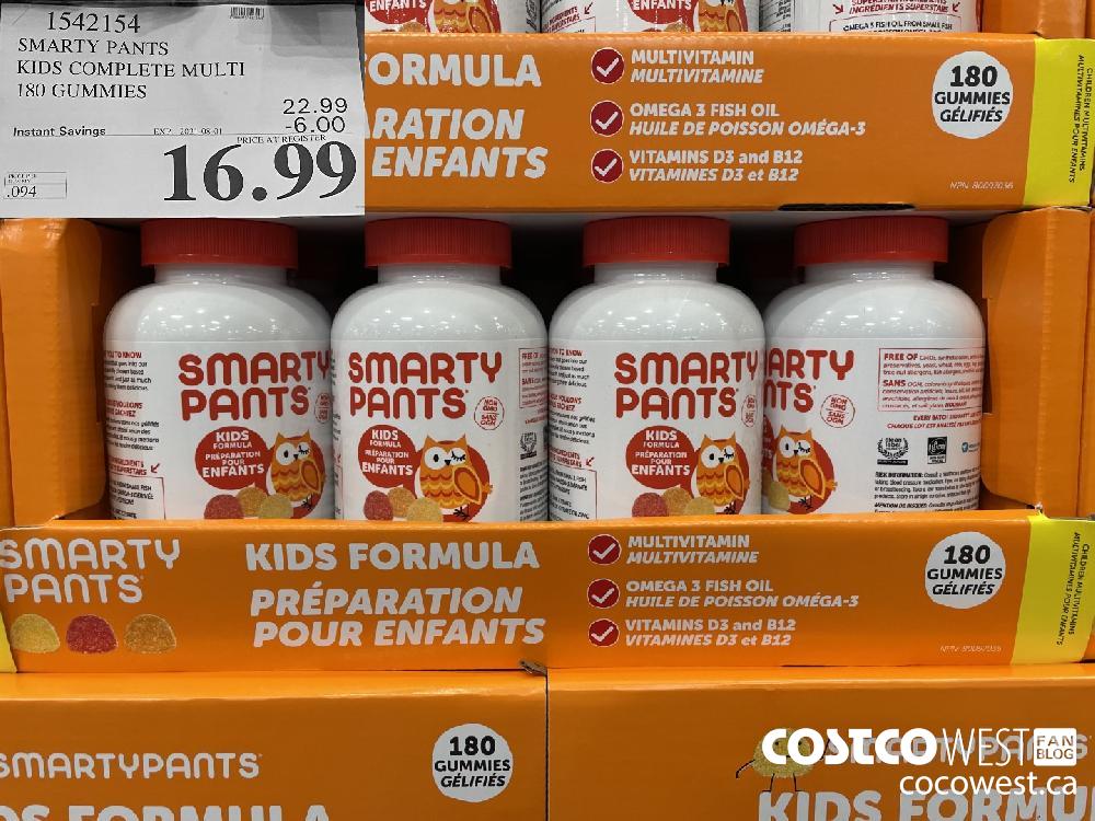 1542154 SMARTY PANTS KIDS COMPLETE MULTI 180 GUMMIES ($6.00 INSTANT SAVINGS EXPIRES ON 2021-08-01) $16.99