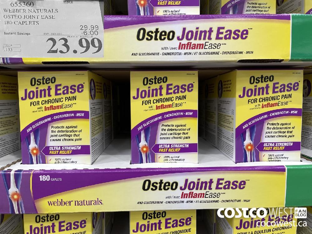 655360 WEBBER NATURALS OSTEO JOINT EASE 180 CAPLETS ($6.00 INSTANT SAVINGS EXPIRES ON 2021-08-01) $23.99