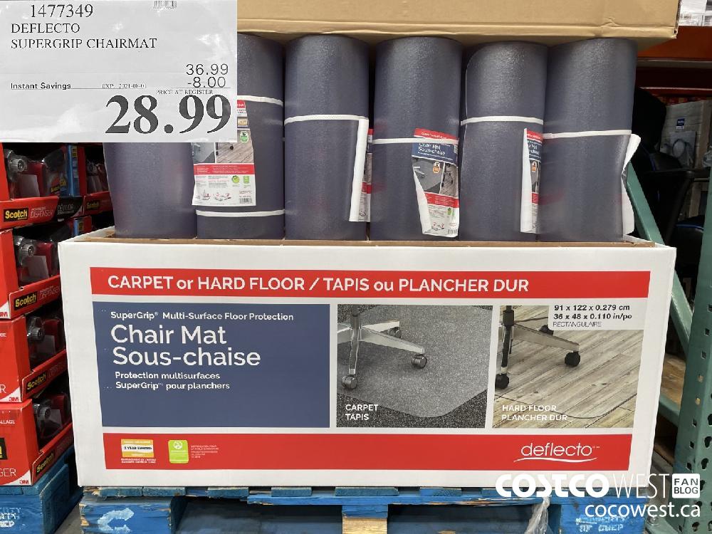 1477349 DEFLECTO SUPERGRIP CHAIRMAT ($8.00 INSTANT SAVINGS EXPIRES ON 2021-08-01) $28.99
