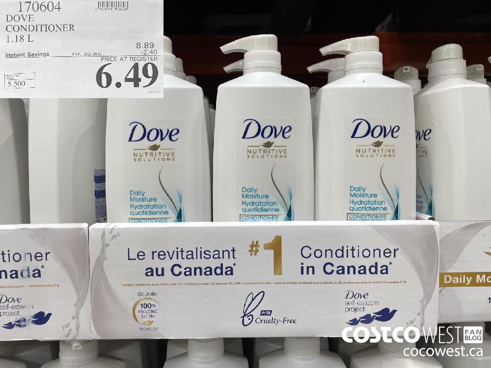 170604 DOVE CONDITIONER 1.18 L ($2.40 INSTANT SAVINGS EXPIRES ON 2021-08-01) $6.49