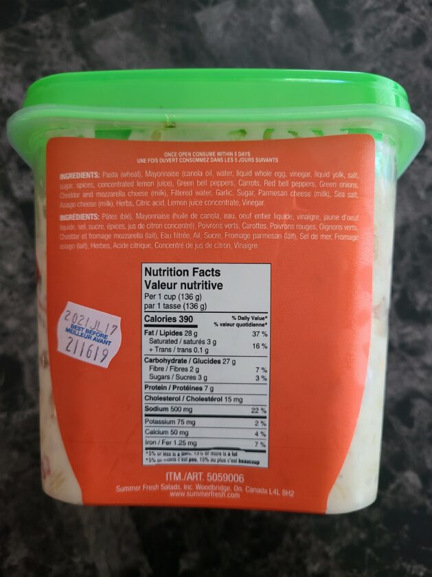Costco Summer Fresh Four Cheese Macaroni Salad Review Costco West Fan