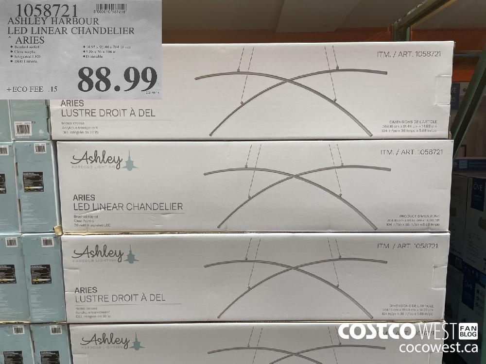 1058721 ASHLEY HARBOUR LED LINEAR CHANDELIER ARIES $88.99