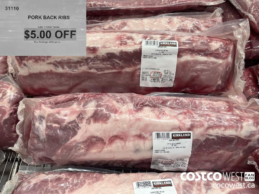 31110 PORK BACK RIBS ($5.00 INSTANT SAVINGS)