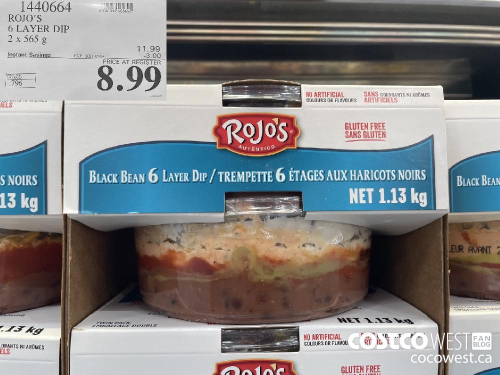 1440664 ROJO'S 6 LAYER DIP 2 x 565 g ($3.00 INSTANT SAVINGS EXPIRES ON 2021-07-04) $8.99