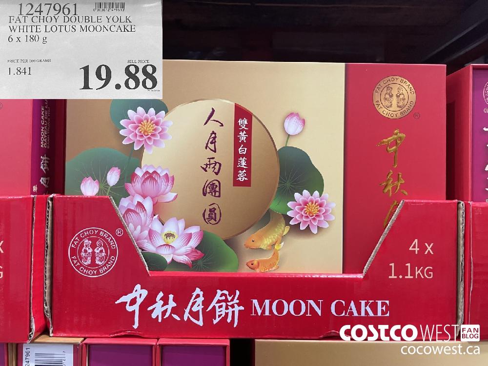 1247961 FAT CHOY DOUBLE YOLK WHITE LOTUS MOONCAKE 6 x 180g $19.88