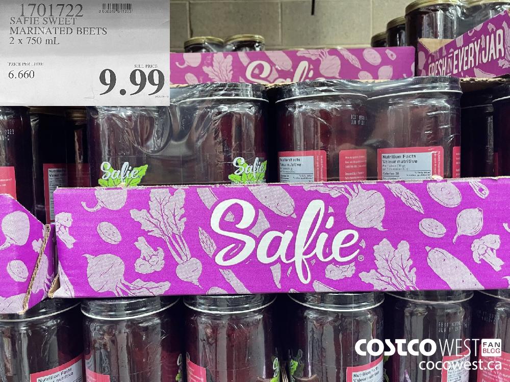 1701722 SAFIE SWEET MARINATED BEETS 2 x 750 mL $9.99