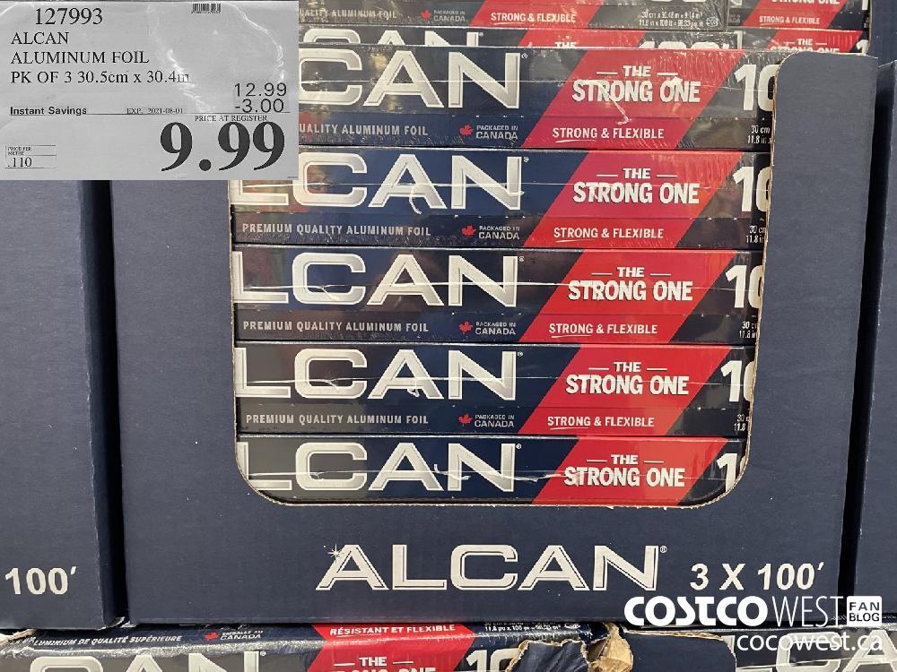 127993 ALCAN ALUMINUM FOIL PK OF 3 30.5cm x 30.4in ($3.00 INSTANT SAVINGS EXPIRES ON 2021-08-01) $9.99