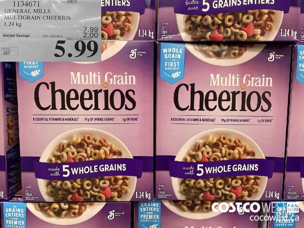 1134671 GENERAL MILLS MULTIGRAIN CHEERIOS 1.24 kg ($2.00 INSTANT SAVINGS EXPIRES ON 2021-08-01) $5.99