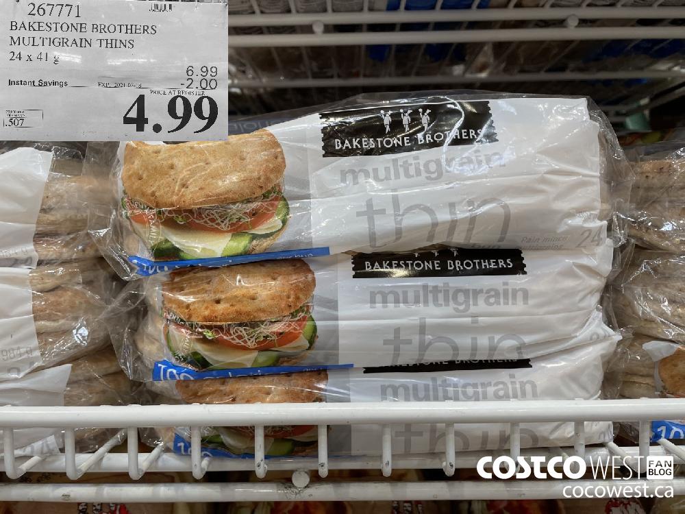 267771 BAKESTONE BROTHERS MULTIGRAIN THINS 24 x 41 g ($2.00 INSTANT SAVINGS EXPIRES ON 2021-07-18) $4.99