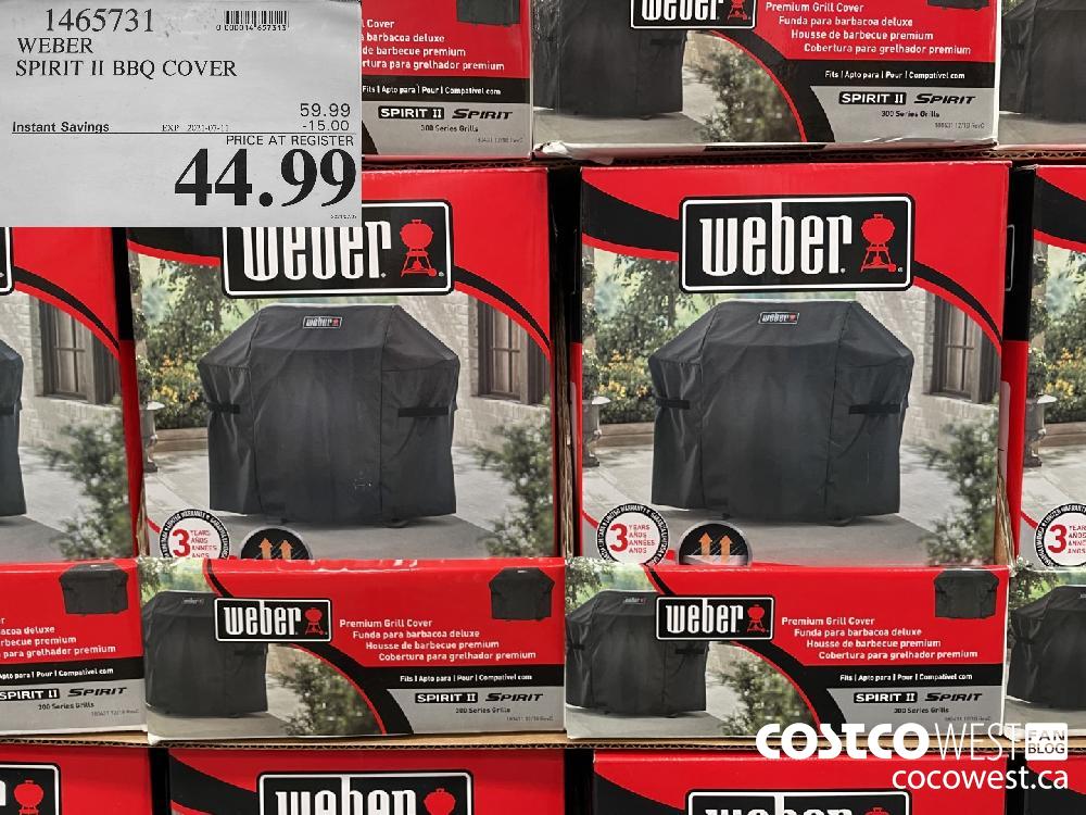 1465731 WEBER SPIRIT II BBQ COVER ($15.00 INSTANT SAVINGS EXPIRES ON 2021-07-11) $44.99