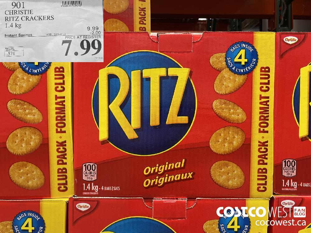 901 CHRISTIE RITZ CRACKERS 1.4 kg ($2.00 INSTANT SAVINGS EXPIRES ON 2021-07-11) $7.99
