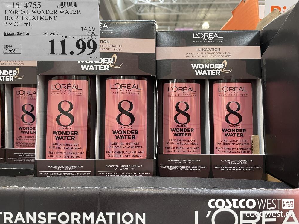 1514755 L'OREAL WONDER WATER HAIR TREATMENT 2 x 200 mL ($3.00 INSTANT SAVINGS EXPIRES ON 2021-07-11) $11.99