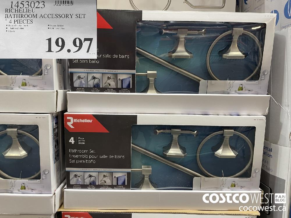 1453023 RICHELIEU BATHROOM ACCESSORY SET 4 PIECES $19.97