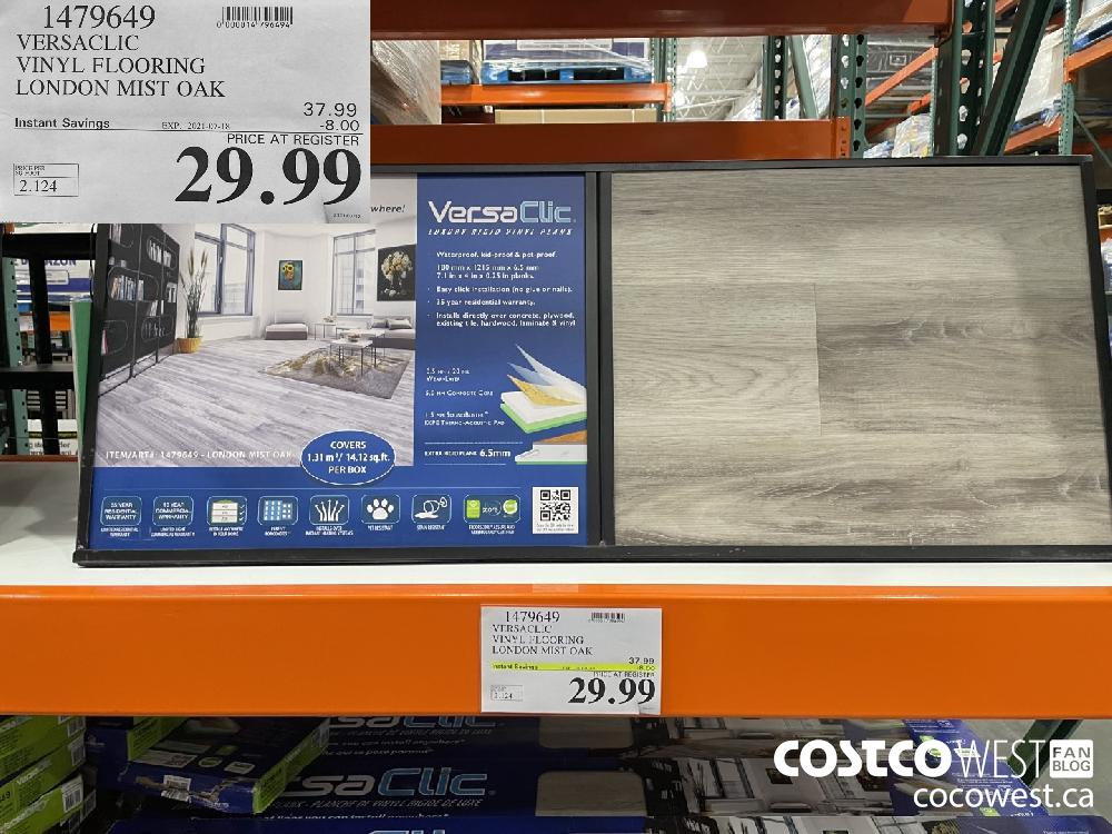1479649 VERSACLIC VINYL FLOORING LONDON MIST OAK ($8.00 INSTANT SAVINGS EXPIRES ON 2021-07-18) $29.99