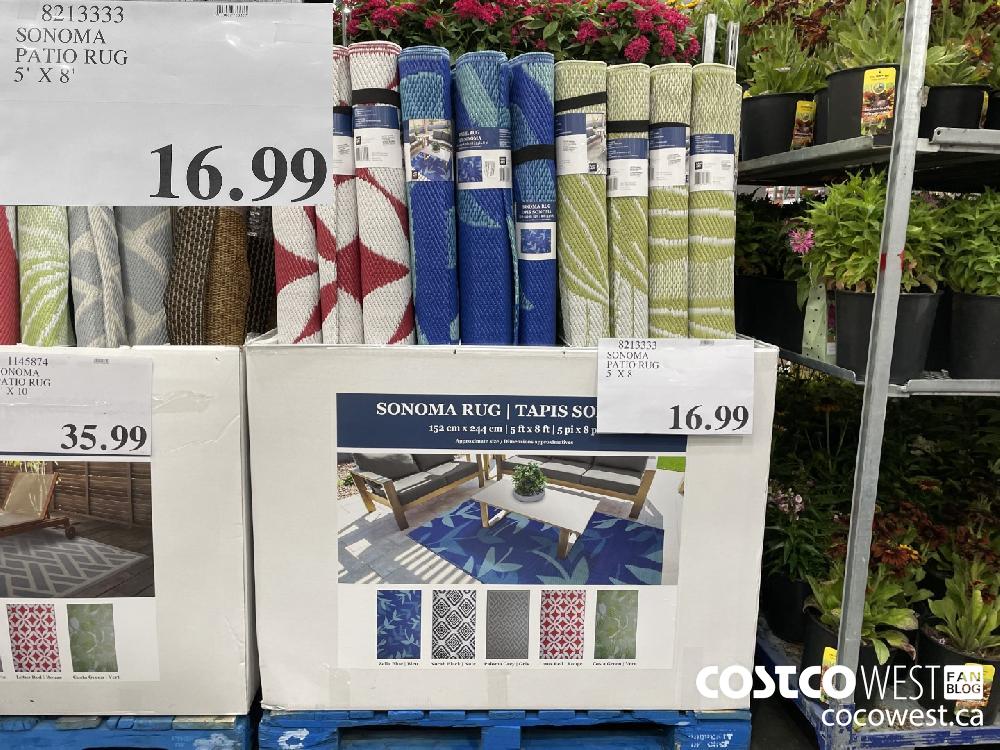 8213333 SONOMA PATIO RUG 5' X 8' $16.99