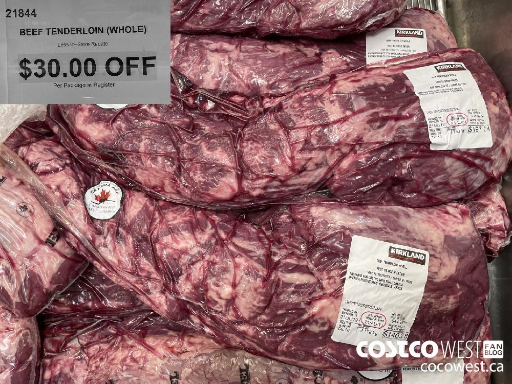 21844 BEEF TENDERLOIN (WHOLE) ($30.00 INSTANT SAVINGS)