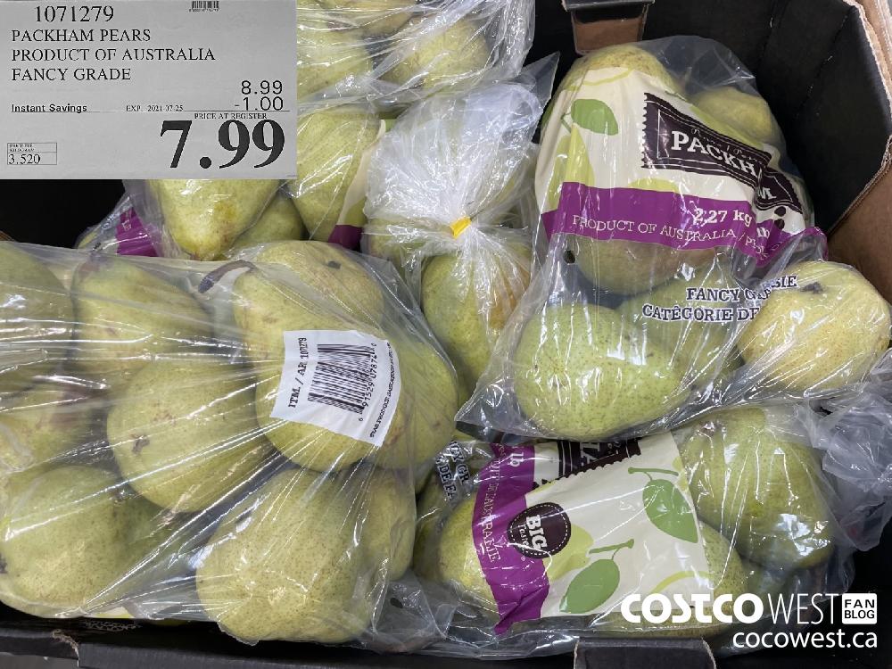 1071279 PACKHAM PEARS PRODUCT OF AUSTRALIA FANCY GRADE ($1.00 INSTANT SAVINGS EXPIRES ON 2021-07-25) $7.99