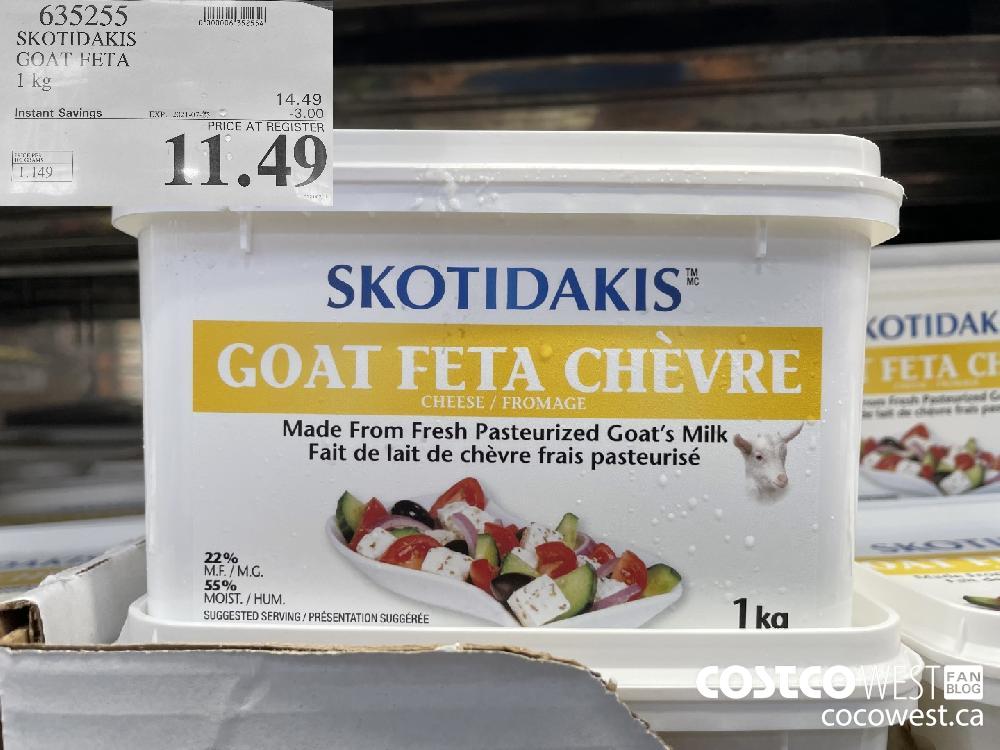 635255 SKOTIDAKIS GOAT FETA 1 kg ($3.00 INSTANT SAVINGS EXPIRES ON 2021-07-25) $11.49
