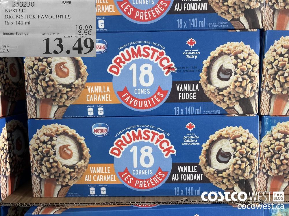 253230 NESTLE DRUMSTICK FAVOURITES 18 x 140 ml ($3.50 INSTANT SAVINGS EXPIRES ON 2021-07-25) $13.49